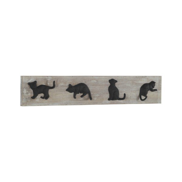 Leseni stenski obešalnik Geese Cats