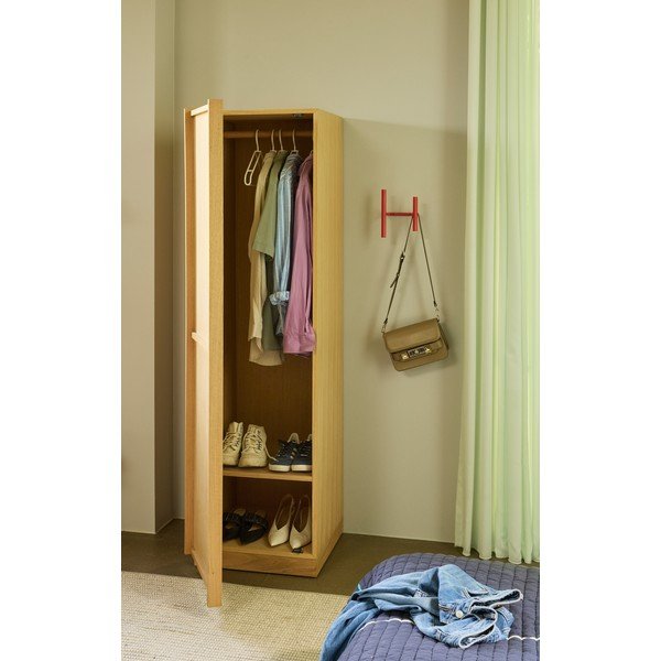 Omarica v hrastovem dekorju v naravni barvi 50x181x55 cm Kura – Hübsch-image-1