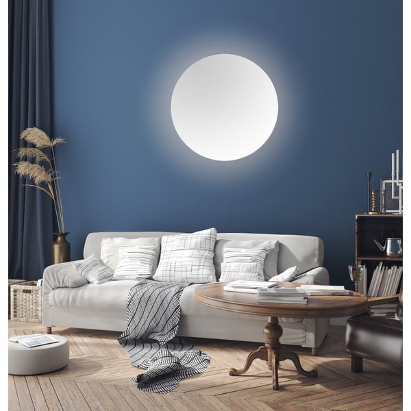 Stensko ogledalo z lučjo ø 60 cm Luna – Mirrors and More-image-4
