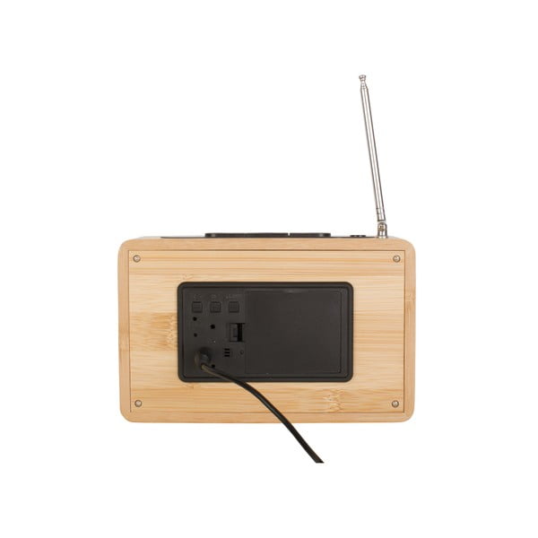 Bambusova budilka z radiem Karlsson Retro-image-3