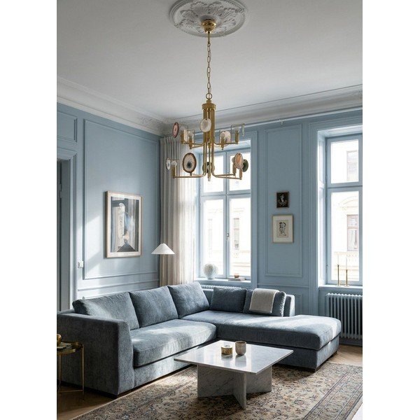 Kovinska viseča svetilka v zlati barvi Glamour – Premier Housewares-image-2