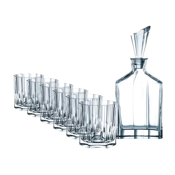 Komplet vrča in 6 kozarcev za viski iz kristalnega stekla Nachtmann Aspen Whisky Set