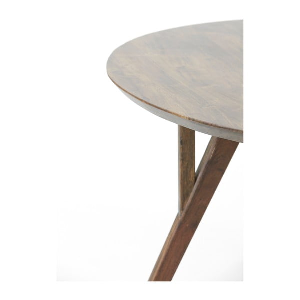 Rjava okrogla jedilna miza z mizno ploščo iz akacije ø 120 cm Quenza – Light & Living-image-3