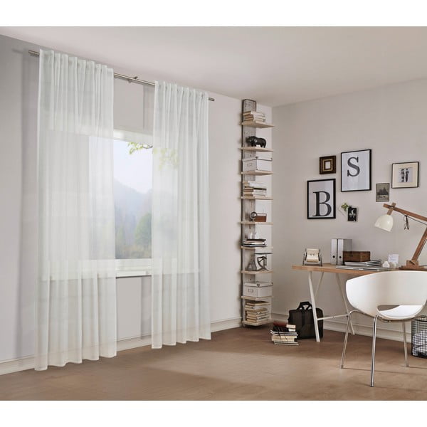 Bela prosojna zavesa 140x245 cm Etamine – Sehlbach-image-2