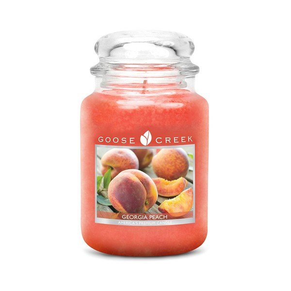 Dišeča sveča v steklenem kozarcu Goose Creek Peach, čas gorenja 150 ur