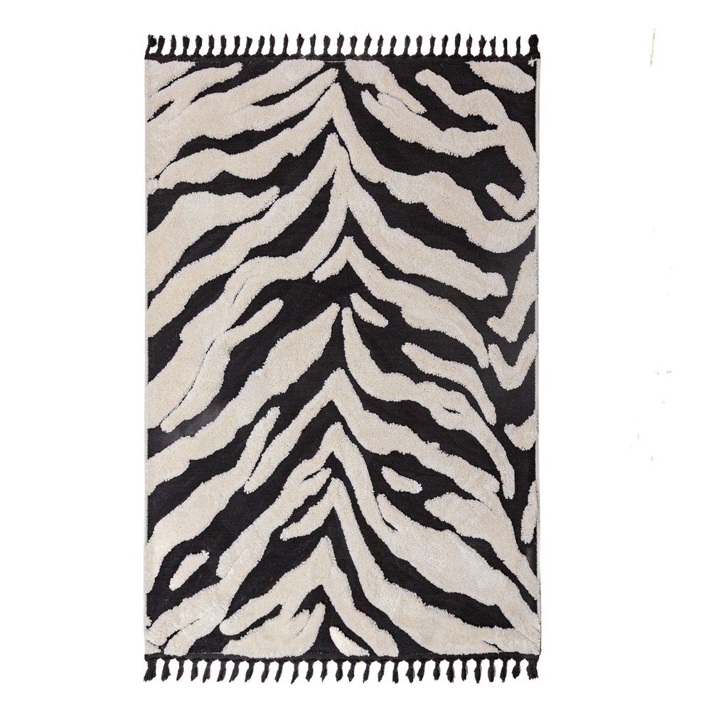 Črno-bela preproga 160x230 cm Esra Zebra