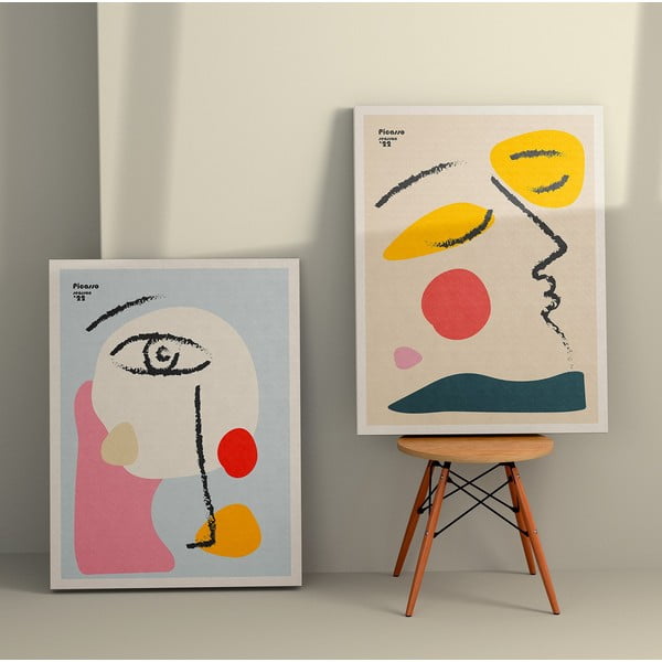 Slike v kompletu 2 ks 50x70 cm Faces – Wallity-image-1