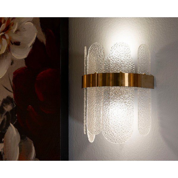 Steklena stenska svetilka v zlati barvi Gris – Mauro Ferretti-image-1