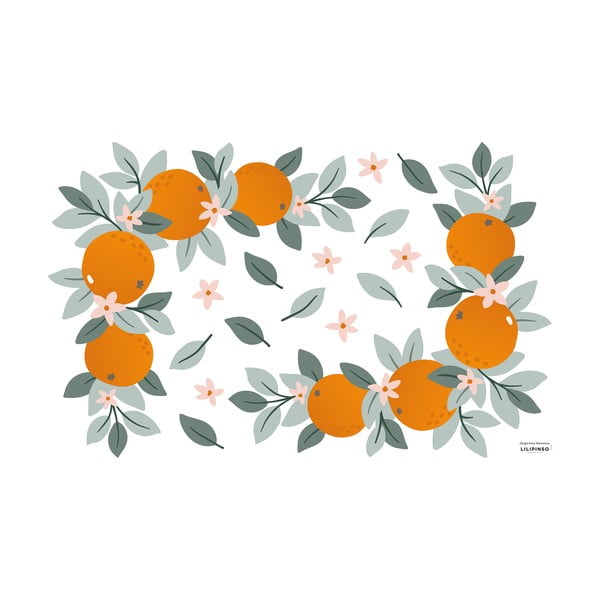 Nalepke 64x40 cm Oranges Ornaments – Lilipinso