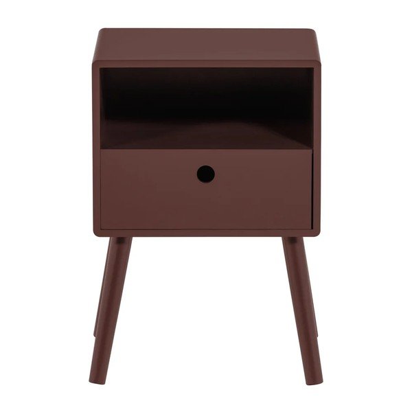 Bordo rdeča nočna omarica iz MDF plošč Ozzy – WOOOD-image-2