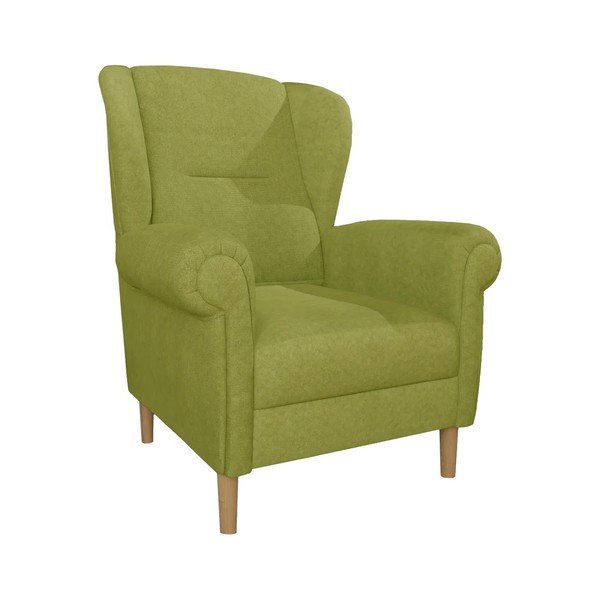 Zelen fotelj z naslonom Swan – Ropez