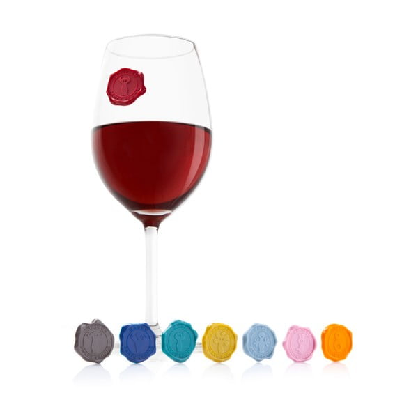 Komplet 8 nalepk za kozarce za vino Vacu Vin