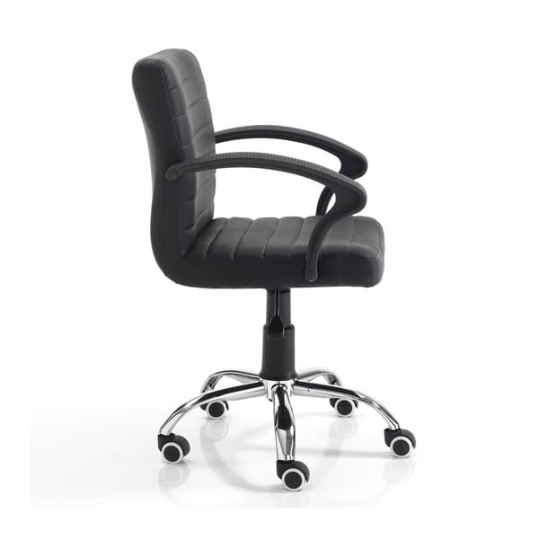 Črn pisarniški stol na kolesih Tomasucci Pany-image-1