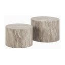 Sive okrogle mizice v kamnitem dekorju v kompletu 2 ks ø 58 cm Dice – Actona