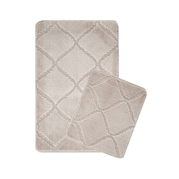 Svetlo rjave kopalniške preproge v kompletu 2 ks 50x80 cm Cizgili – Foutastic