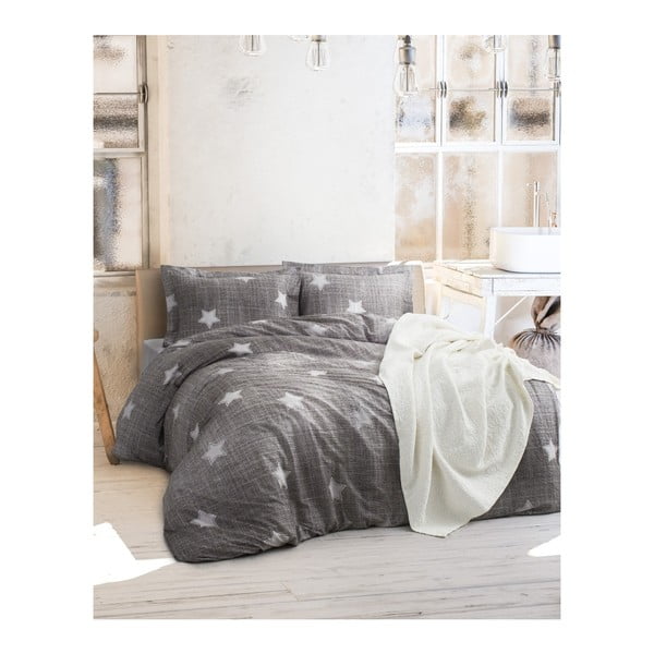 Ranforce bombažna rjuha za zakonsko posteljo Tstar Grey, 200 x 220 cm