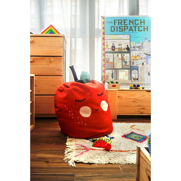 Rdeča otroška sedežna vreča Apple - Little Nice Things-image-1