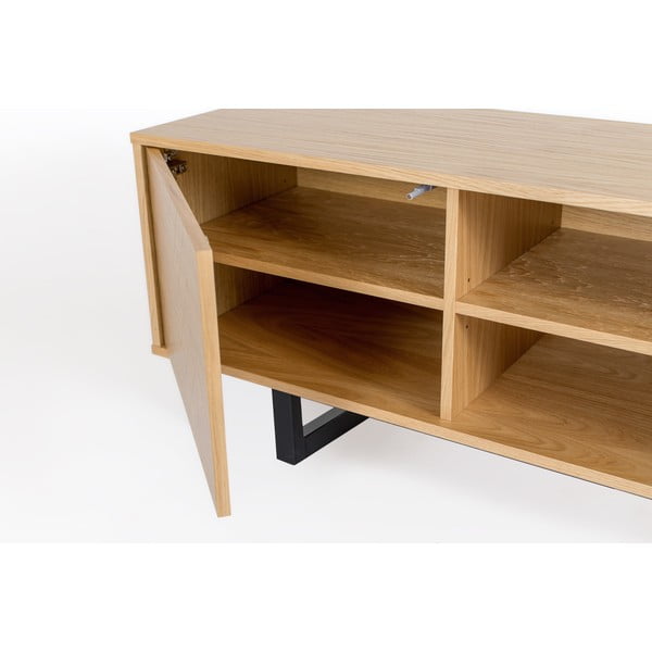 TV miza v hrastovem lesu Woodman Camden Herringbone-image-4