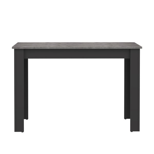 Črna jedilna miza s ploščo v betonskem dekorju 110x70 cm Nice - TemaHome 