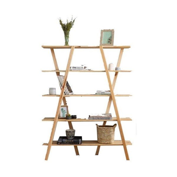 Knjižna polica iz borovega lesa v naravni barvi 120x148 cm Perla - Kalune Design-image-2