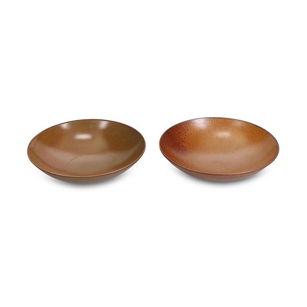 Rjav jušni porcelanast krožnik ø 26 cm Ovio – BonBistro-image-3