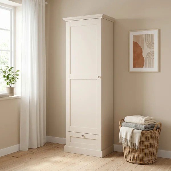 Bež omara v mat dekorju 60x180x35 cm Binz – Støraa-image-1