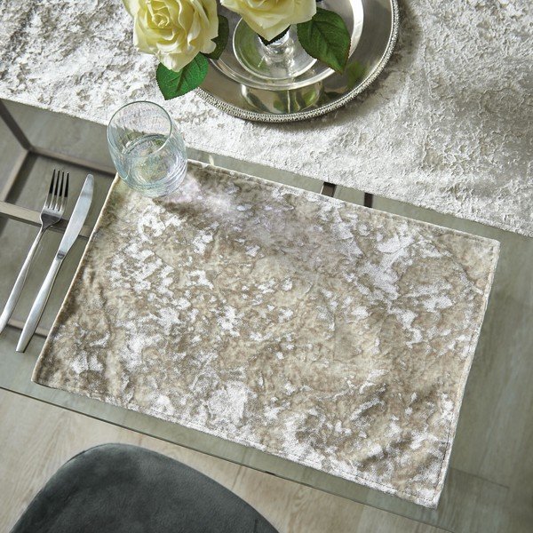 Tekstilni pogrinjek 2 kos 46x30 cm Crushed Velvet - Catherine Lansfield-image-1