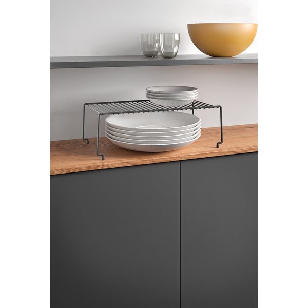 Črna kuhinjska dodatna polica Metaltex Brooklyn Lava-image-3