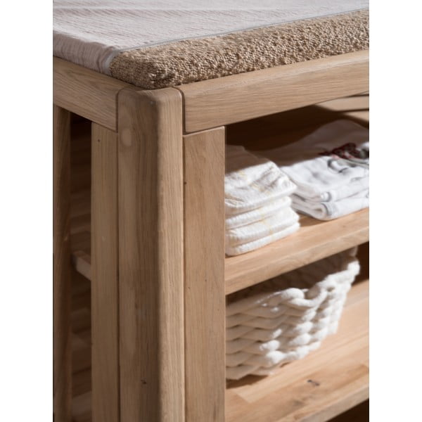 Otroška komoda iz masivnega hrasta s previjalnim pultom v naravni barvi 100x95x55 cm Forrest – Vipack-image-3