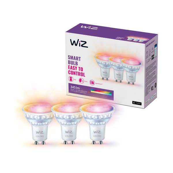 LED žarnice v kompletu 3 ks z žarnico GU10, 5 W – WiZ