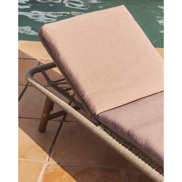 Bež vrtna sedežna blazina za ležalnik 50x175 cm Maoni – Kave Home-image-1