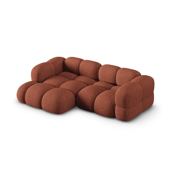 Opečnato oranžna kotna sedežna garnitura (levi kot/z ležalnikom) Loretto – Cosmopolitan Design-image-3