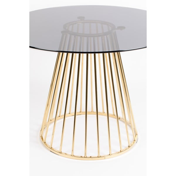 Okrogla jedilna miza s stekleno mizno ploščo ø 104 cm Floris – White Label-image-2