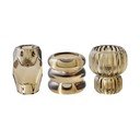 Stekleni svečniki v kompletu za čajno svečko 3 ks – House Nordic