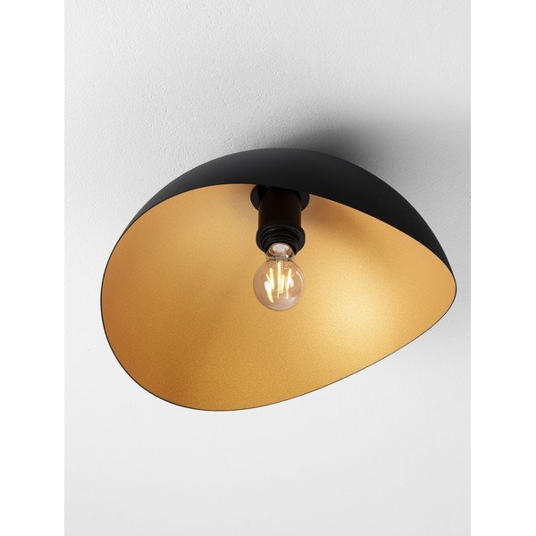 Mat črna/v zlati barvi kovinska stropna svetilka Opsi – Nova Luce-image-1