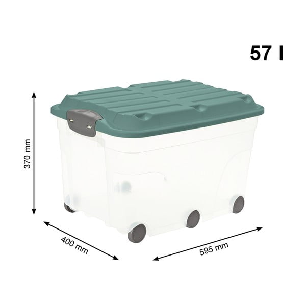 Plastična škatla za shranjevanje s pokrovom Roller - Rotho-image-3