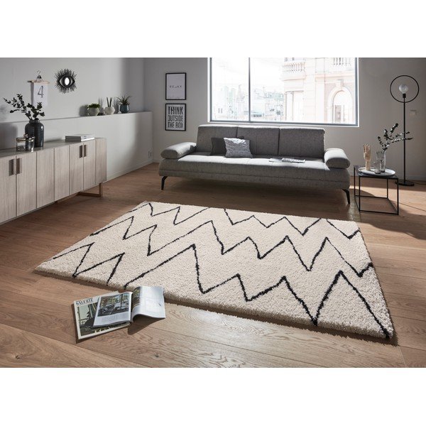 Bež-črna preproga Mint Rugs Jara, 200 x 290 cm-image-1