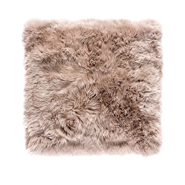 Svetlo rjava preproga iz ovčje kože Royal Dream Zealand Square, 70 x 70 cm