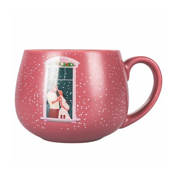 Roza božični porcelanski lonček 400 ml Pink Xmas - VDE Tivoli 1996-image-1