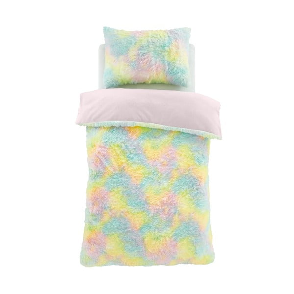 Enojna otroška posteljnina iz mikropliša 135x200 cm Rainbow Cuddly – Catherine Lansfield