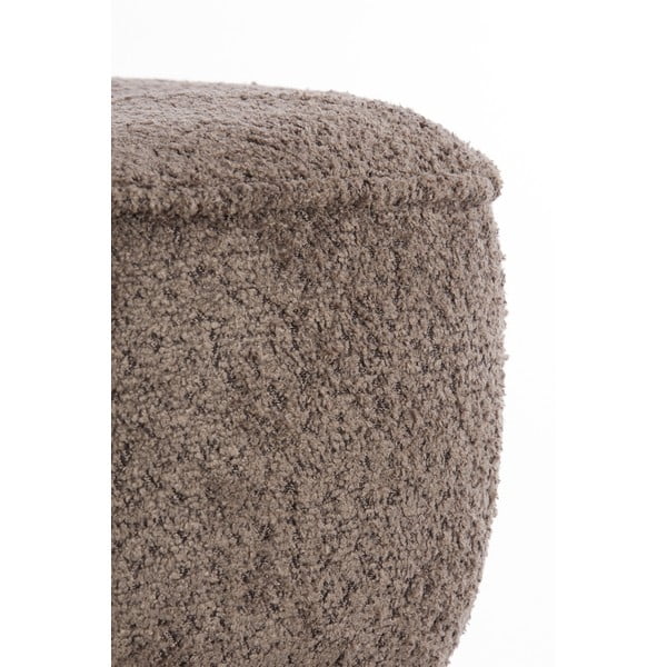Rjav tabure iz tkanine bouclé Leyla – Light & Living-image-1