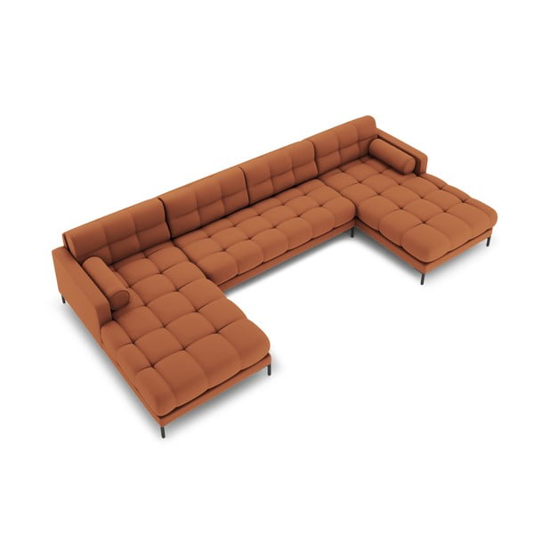 Opečnato oranžna kotna sedežna garnitura (v obliki črke "U") Bali – Cosmopolitan Design-image-3