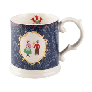 Modro-bela porcelanasta skodelica Creative Tops Festival Folk, 320 ml