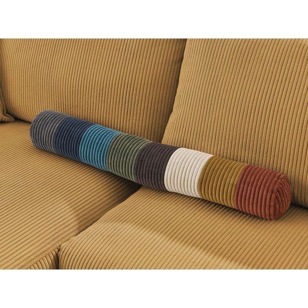 Gorčično rumen modul za sedežno garnituro iz rebrastega žameta (sredinski modul) Nihad modular – Bobochic Paris-image-3