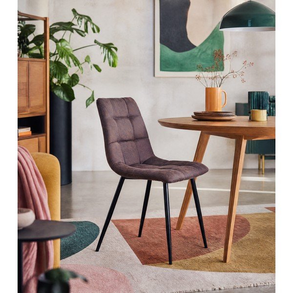 Komplet 2 temno rjavih jedilnih stolov House Nordic Middelfart-image-1