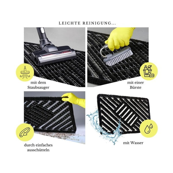 Predpražnik iz kokosovih vlaken 45x75 cm Coco Black – Hanse Home-image-3