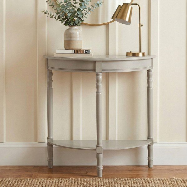 Siva stranska mizica iz masivnega bora 30x80 cm Heritage – Premier Housewares-image-1