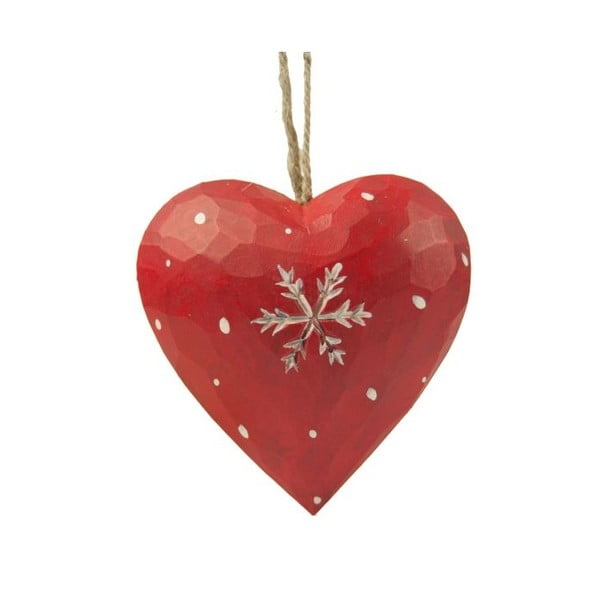 Rdeča viseča dekoracija v obliki srca Antic Line Heart