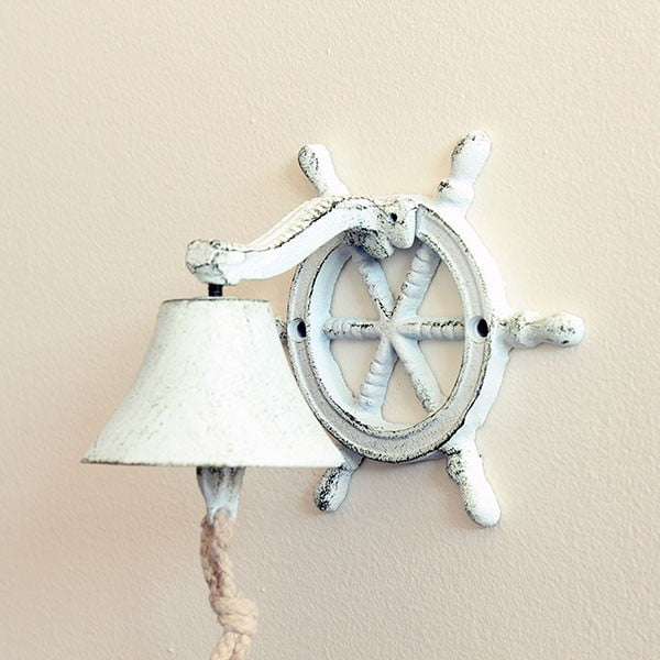Stenski zvon iz litega železa Sea, bela