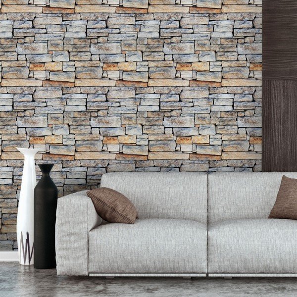 Stenska nalepka Ambiance Wall Decal Materiali Stones of Carthage, 40 x 40 cm-image-3
